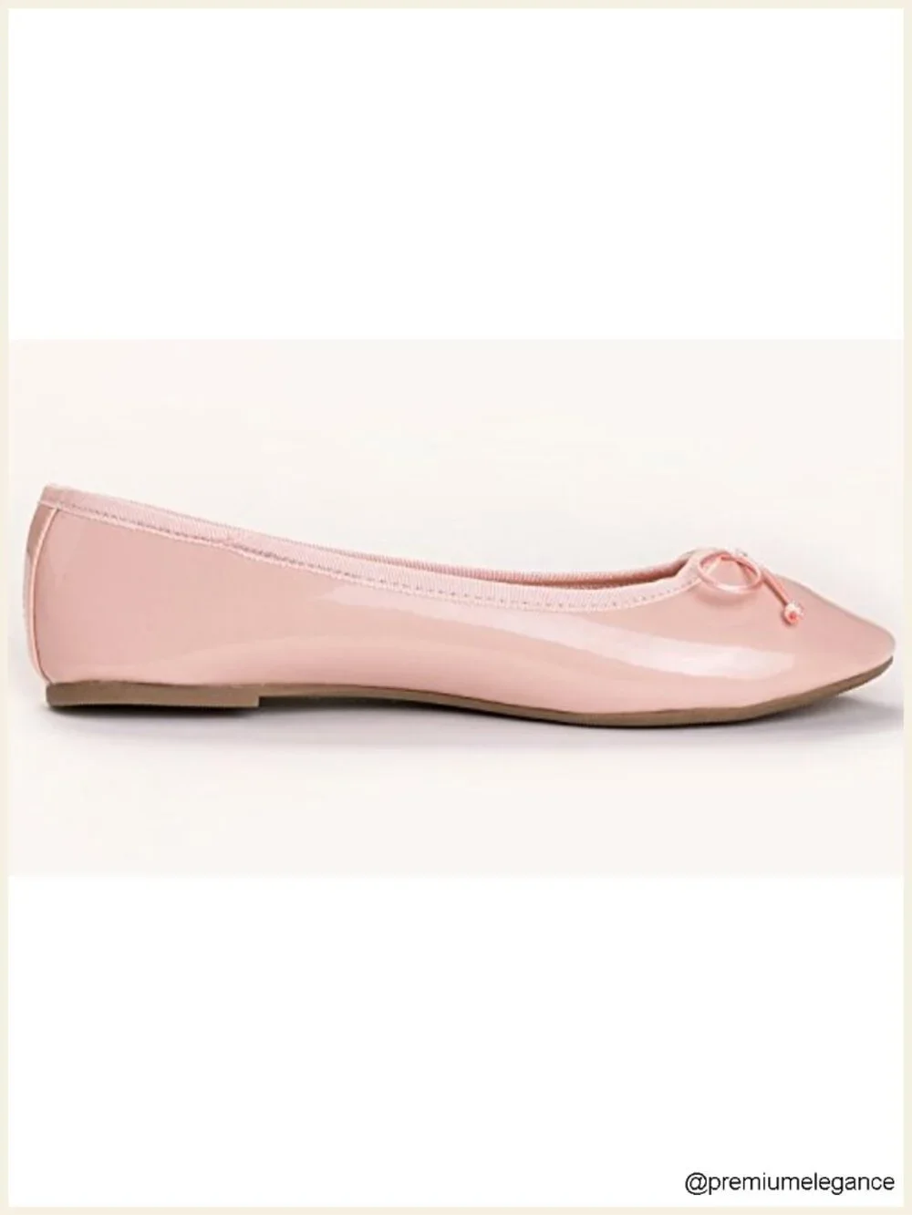 Memory Foam Cushion Insock Patent Ballet Flat Round Toe Slip On